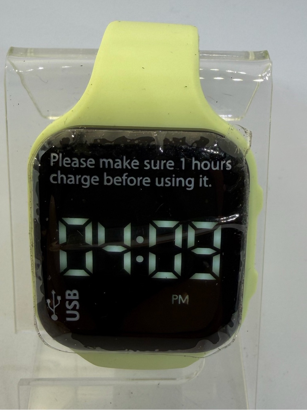 Unbranded Yellow Silicone Digital Smartwatch with LED Display
